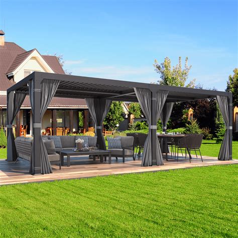 Stylish and Functional- This hardtop gazebo comes in 5 boxes with standardized instructions and necessary hardware. . Yoleny gazebo